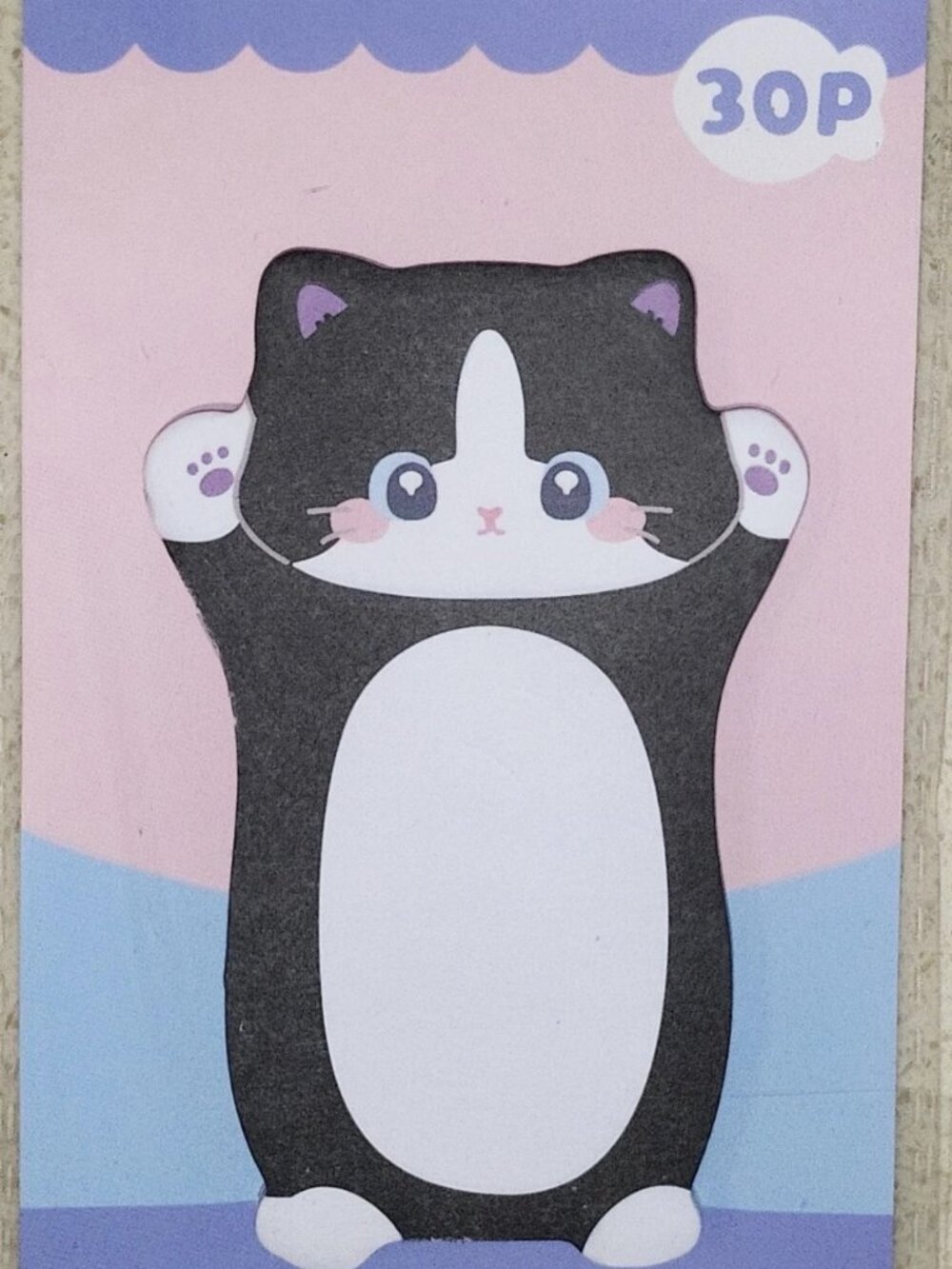 Tuxedo Neko kitty cat kitten sticky note memo pad